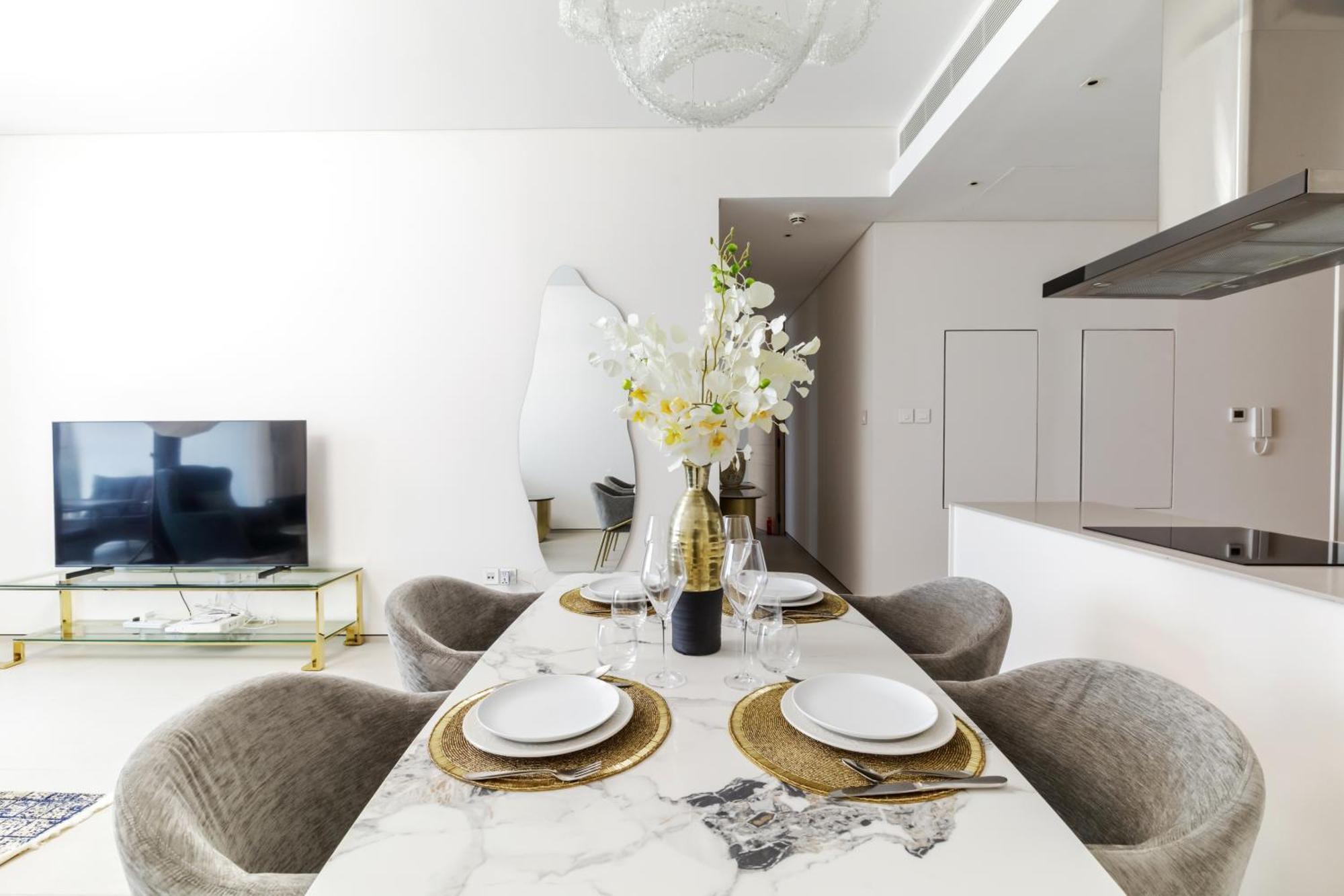 Panoramic Sea & Palm Views 2br Address Jbr Апартаменты *